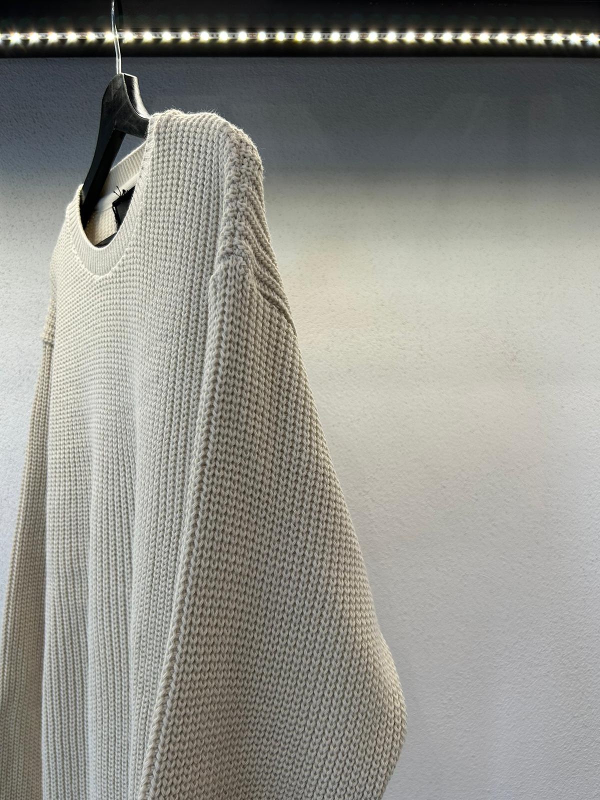 MAGLIONE GIROCOLLO IN LANA A COSTE