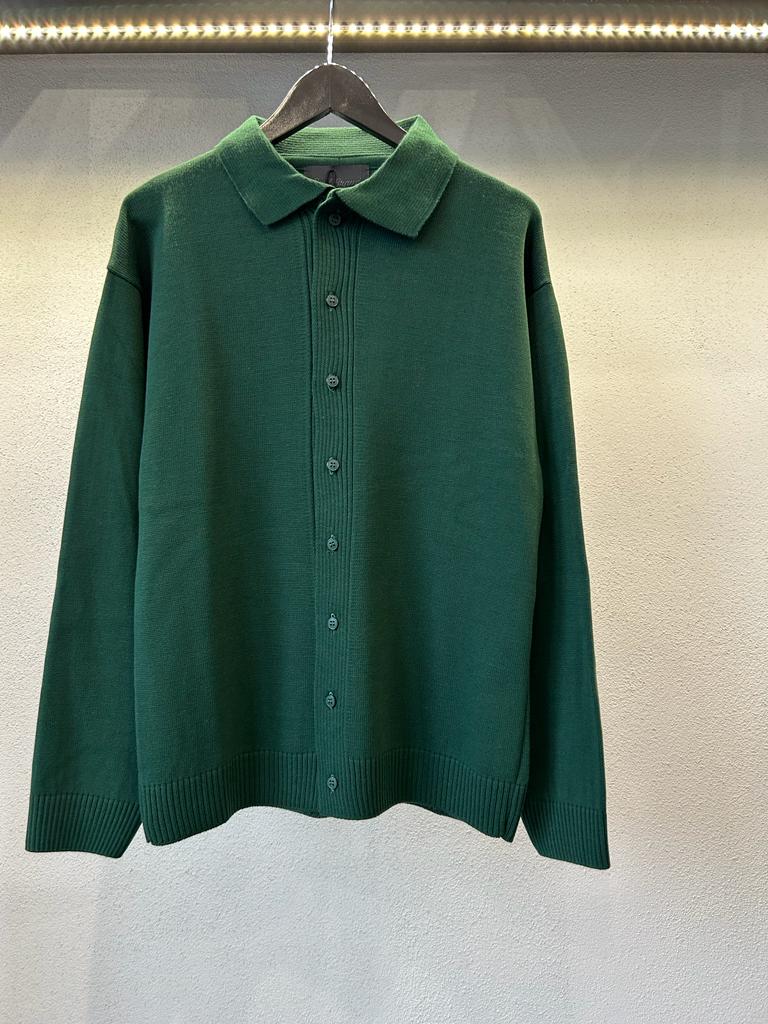 CARDIGAN COLLO POLLO IN LANA RASATA