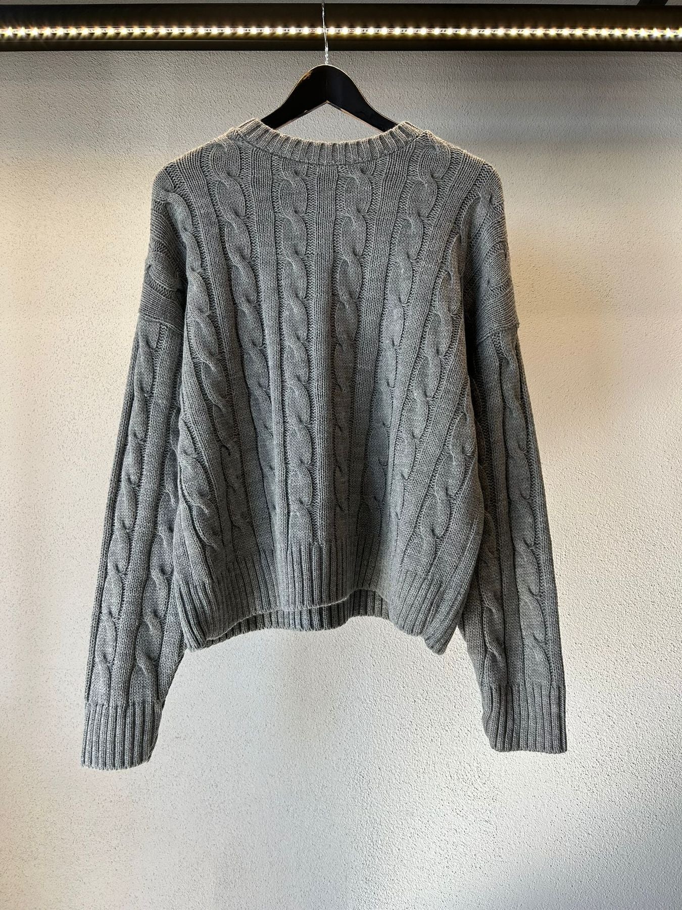 PULLOVER CROPPED GIROCOLLO CON TRAMA