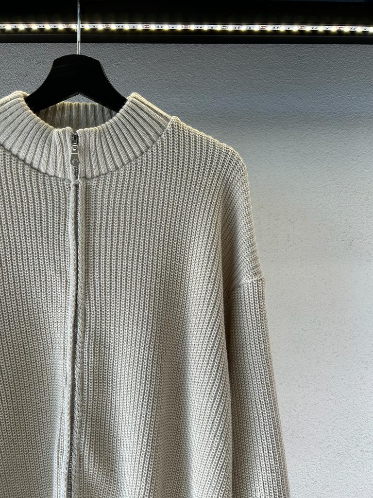 CARDIGAN MEZZOCOLLO CON ZIP